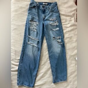 Levi’s Baggy Dad Distress Blue Jeans